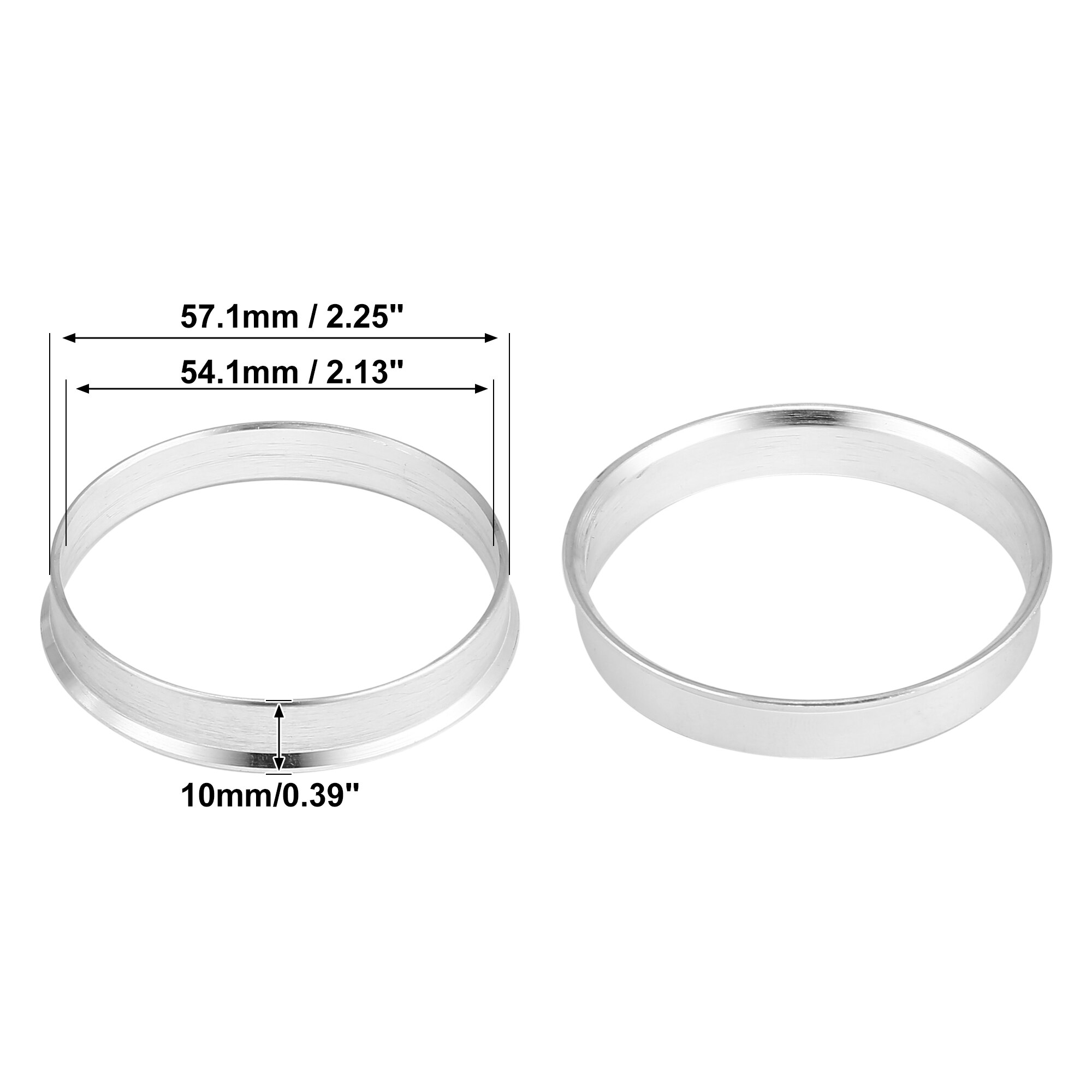Uxcell 4 Stuks Od 56.1Mm 57.1Mm 63.4Mm Om Id 54.1Mm 56.1Mm 64.1Mm Auto Hub centric Ringen Wiel Boring Centrum Spacer Aluminium