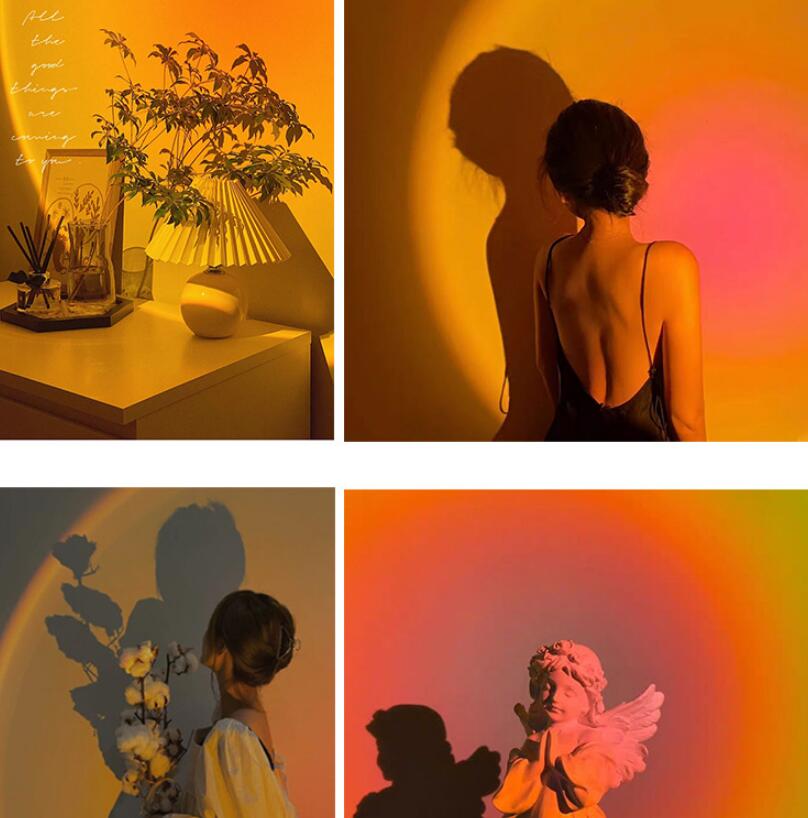 Sunset Light IPX45 Internet Celebrity Live Background Atmosphere Light Rainbow Projection Fill Light Selfie Lighting Photography