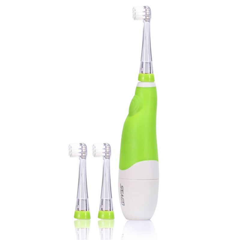 0-4 años de batería portátil suave niños sonic bebé cepillo de dientes eléctrico cepillo de dientes cabeza de niño precios set cuidado dental: green