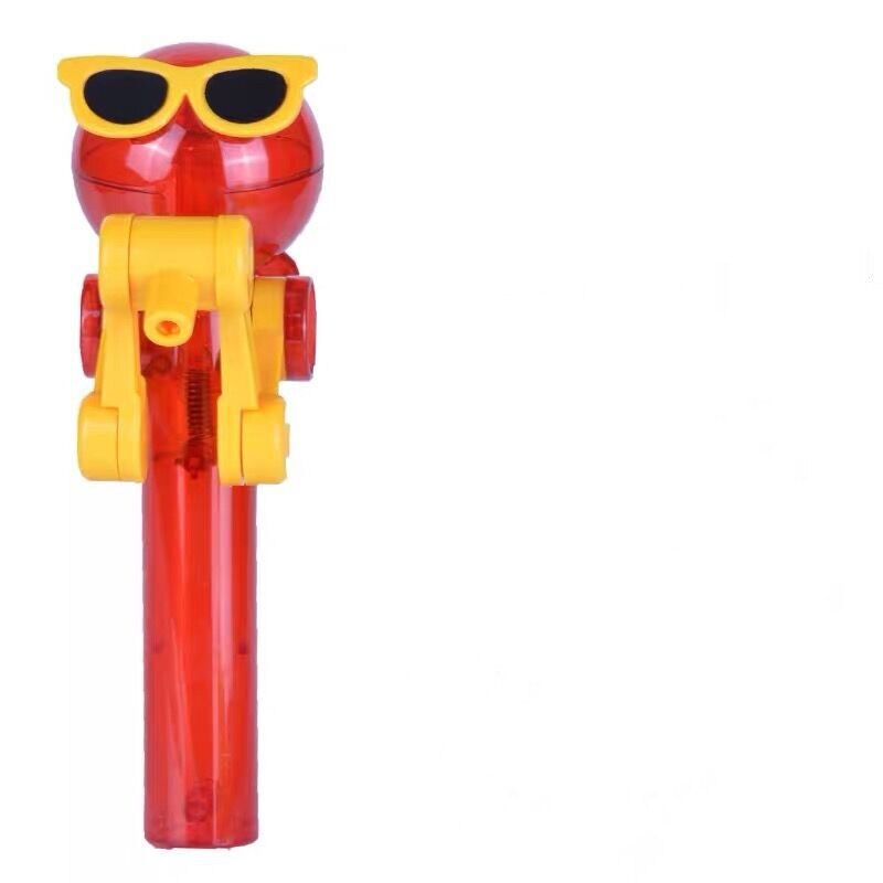 Creatieve Persoonlijkheid Speelgoed Lolly Houder Decompressie Speelgoed Lolly Robot Decompressie Snoep Speelgoed: red