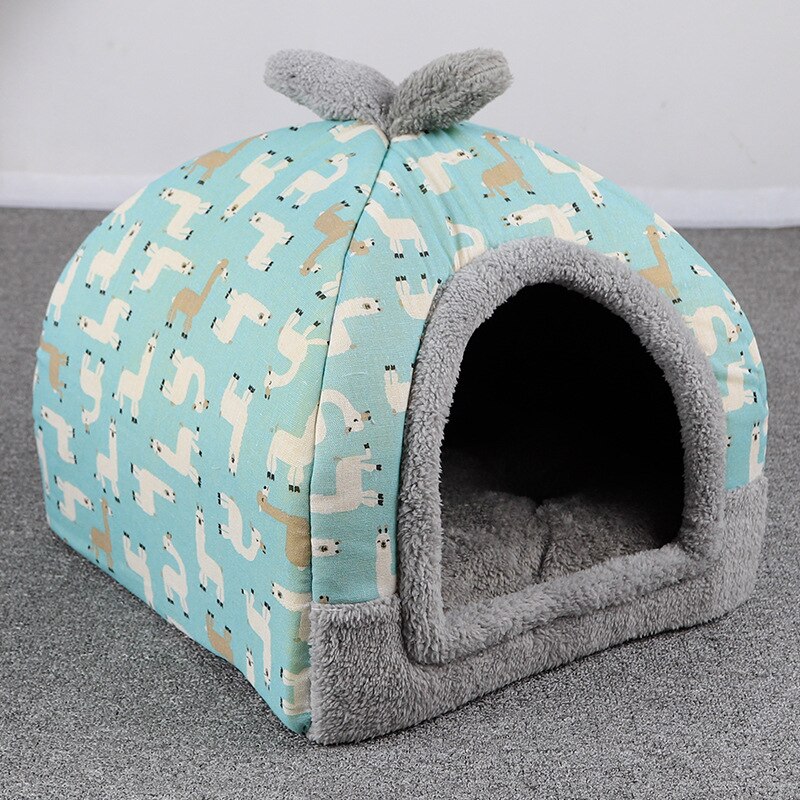 Closed Dog Beds for Small Dogs Accessoires Dual Use Plush Bed Cushions Queen Puppy Accessories So Pets Coop for Dog Flannel