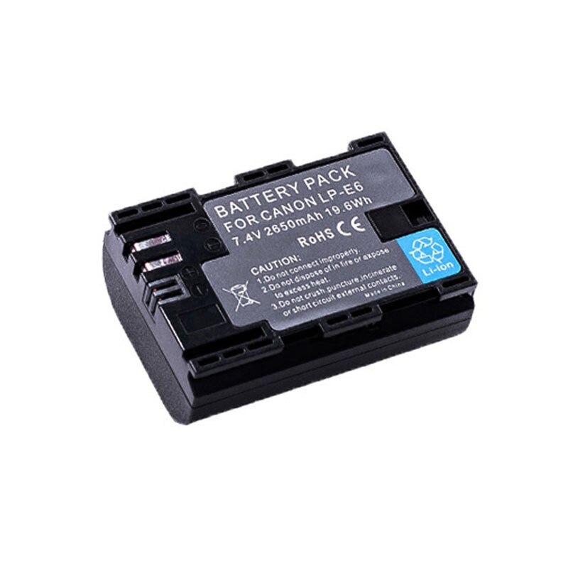 4x2650mAh Li-ion Battery LP-E6 LP-E6N lpe6 LP E6 E6N Batteries for Canon LP-E6 EOS 5DS 5D Mark II Mark III 6D 7D 60D 60Da 70D: 1battery
