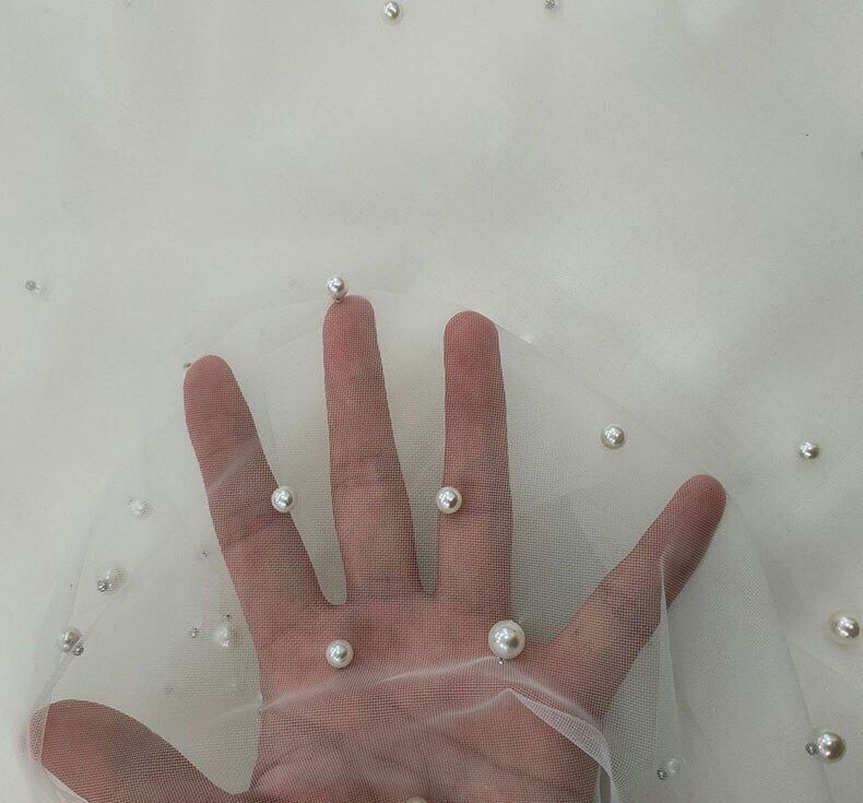 Morsiamen huntu 3 metriä helmi häät huntu helmillä varustettu huntu matka häät valokuvat valokuva studio valokuva huntu