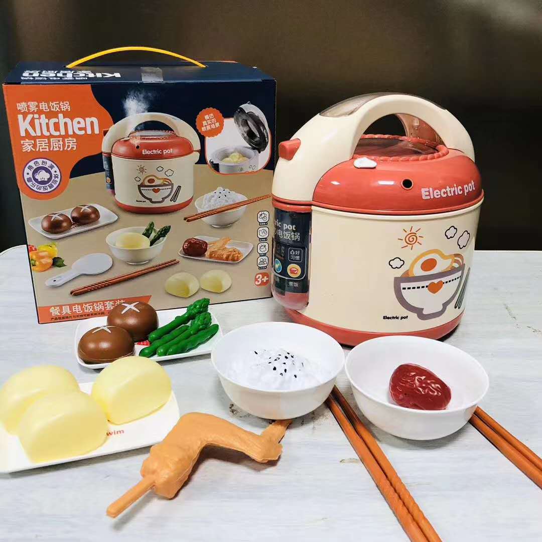 Kinderen Voice Spray Rijstkoker Speelgoed Speelhuis Mini Model Keuken Koken Koken 21 Speelgoed Sets