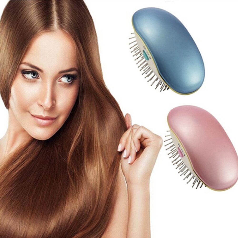 Brosse à cheveux électrique ionique Anti frisottis, Portable, magique, Ion négatif, peigne pour Massage, antistatique