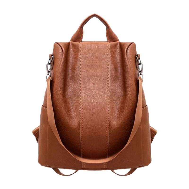 Frauen Rucksack Weiblichen Rucksack PU Leder Kleine Rucksack Für Frauen Anti-diebstahl frauen Schulter Tasche pack: Brown