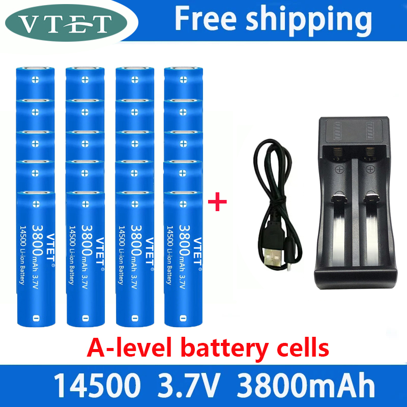 14500 3.7V 3800mAh Battery Lithium Ion Battery Used for Electric Toothbrush Razor Barber Rechargeable Battery with Charger: other