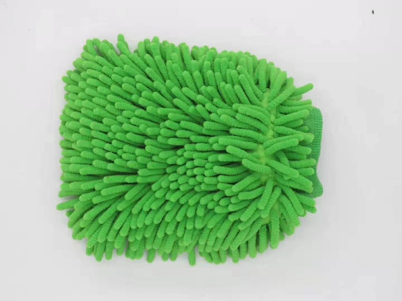 Voiture simple face Double face Chenille gants voiture nettoyage tissu voiture lavage gants fournitures de nettoyage lavage de voiture: green
