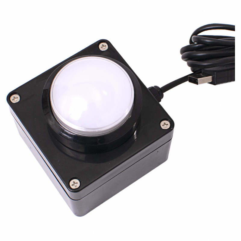 60mm USB Custom Button Wireless Remote Control Buzzer Wireless Lottery Computer Mouse Simulation Shortcut Keyboard: WHITE / 6 V / CN Standard