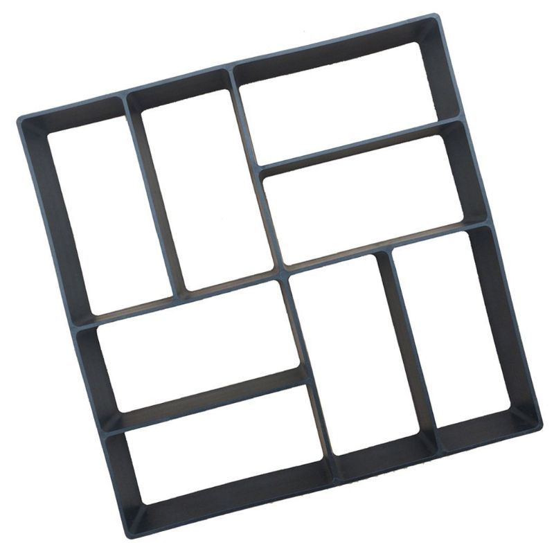 DIY Plastic Pavement Brick Concrete Stepping Stone Cement Mould Paving Road Mold M68E: 5AC304588-E