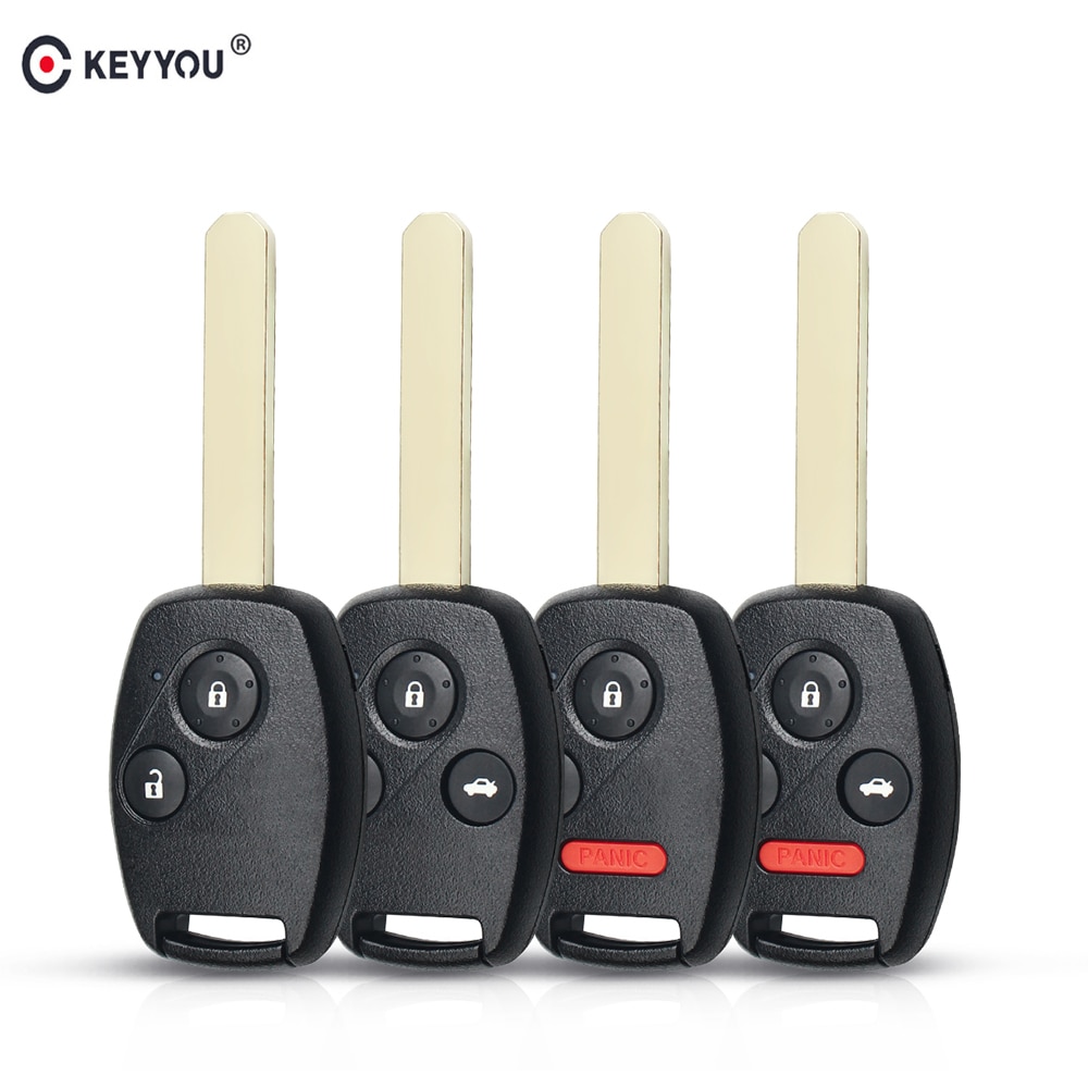 KEYYOU Replacement With Buttons pad Keyless Entry Remote Car Key Fob For Honda Accord CRV Pilot Civic 2003 2004 2005 2006 2007