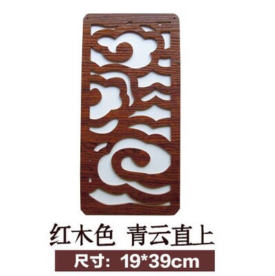 Chinese solid wood screen folding decoration partition hollowed hanging screen screen partition 19X39cm: 02