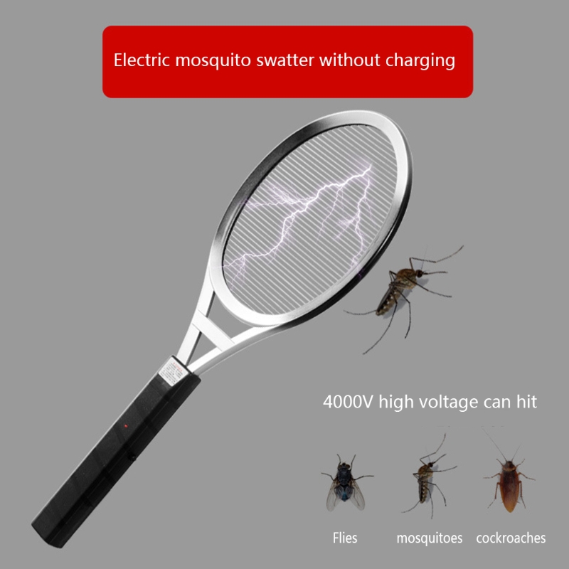 Fly Swatter Electric Fly Swatters Traditional Batteries Fly Killer for Home 1Layer Mesh Mosquito Racquet Killer Racket