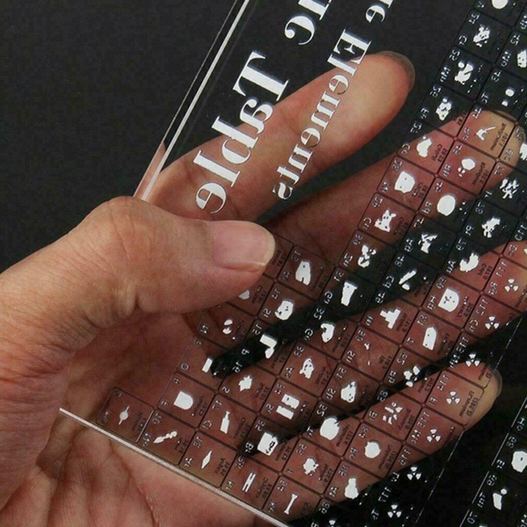 Individual Periodic Table Kids School Tables Teaching Transparent Acrylic