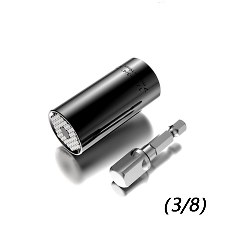 1PC 7-19mm clé magique poignée Multi fonction universel cliquet prise puissance perceuse adaptateur voiture outils à main Kit de réparation: PU ciel