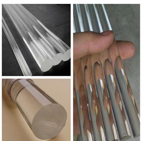 mx250Mm Round Shape Solid Acrylic Rod Pmma Extruded Bar Clear 2Pcs