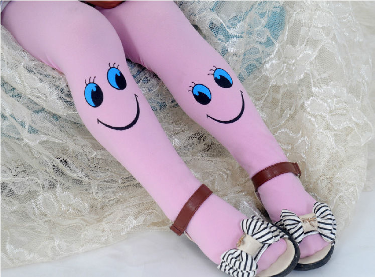Emmababy piger tights strømper sødt smil ansigt baby piger strømpe danse børn strømpebukser bukser strømpebukser