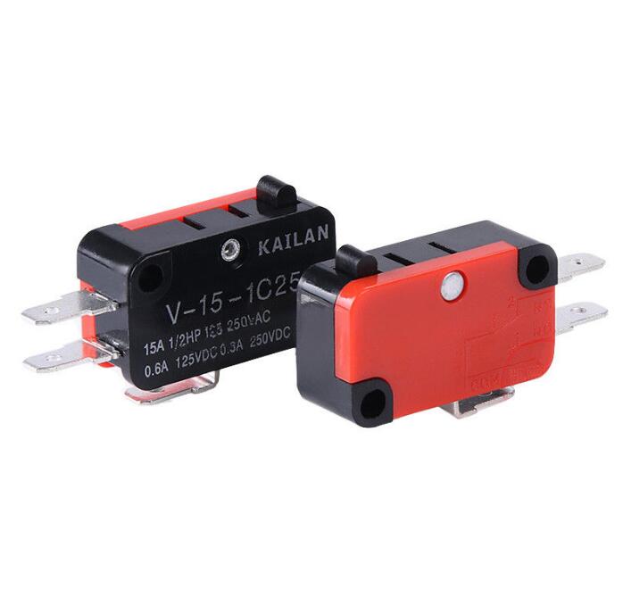 5 Pcs 15A 250VAC V-15 Push Button SPDT 1NO 1NC Micro Switch