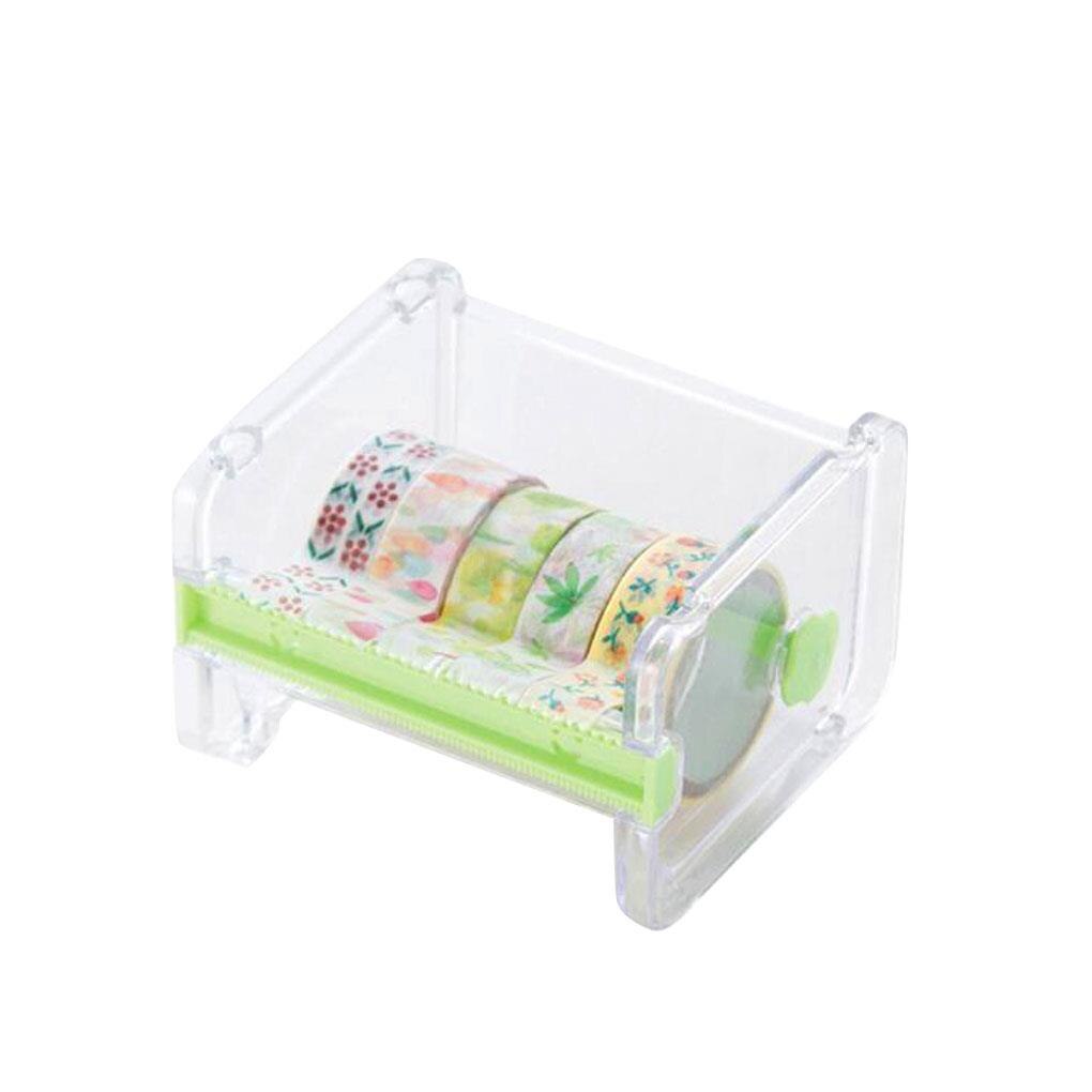 Adhesive Tape Dispenser Office Desktop Paper Stationery Masking Tape Holder Storage Organizer Dispenser Office Supplies: NO.1