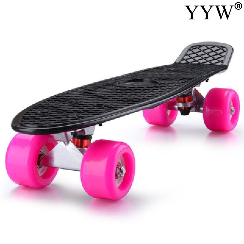 Clignotant planche à roulettes simple Kicktail Penny Mini Cruiser Rocker 4 roues adolescent adulte trottoir patinage rue filles planche à roulettes
