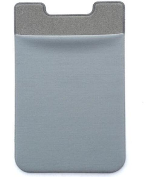 Universal- dauerhaft Lycra Klebstoff Aufkleber Zurück Abdeckung Karte Halfter Beutel Für iPhone Samsung Alle Smartphones: grau