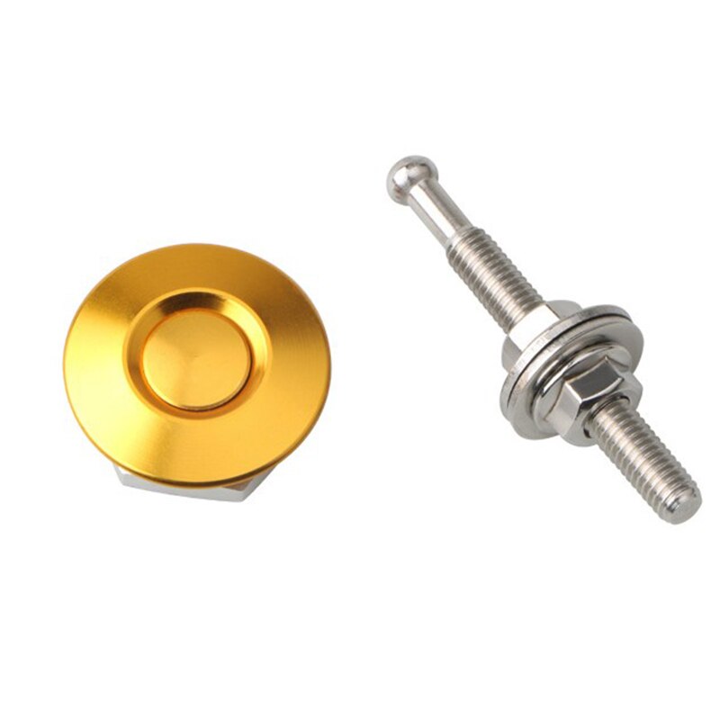 Universal Style Push Button Billet Hood Pins Lock Clip Kit Car Quick Pins