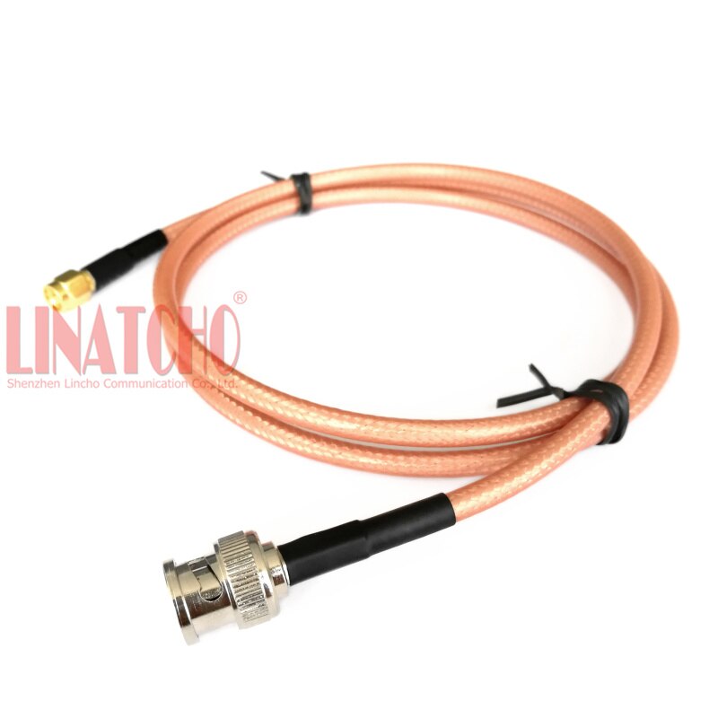 1 mètre bonne double boucliers RG142 RF coaxial BNC mâle à SMA mâle antenne câble de raccordement