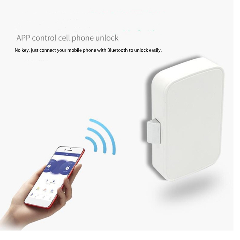 Tuya Smart Bluetooth App Drawer Lock Free Hole Lock Invisible Lock File Cabinet Wardrobe Letter Box Lock Support Alexa