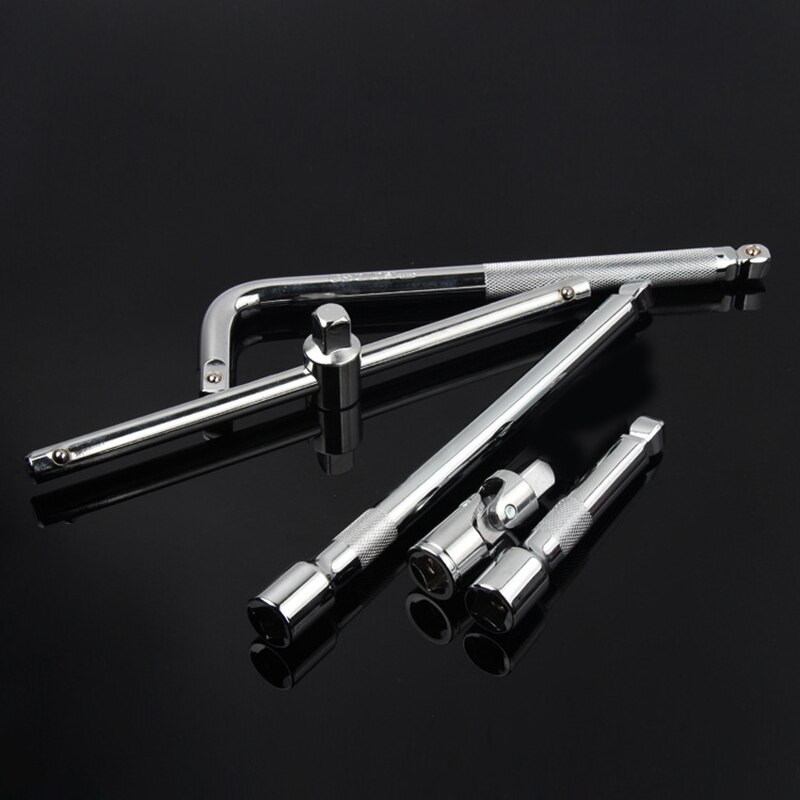 1pc 1/2" Drive Socket Ratchet Extension Bar Adapter Wrench Socket Tool L Type T Handle Sliding Sleeve Extender Bar