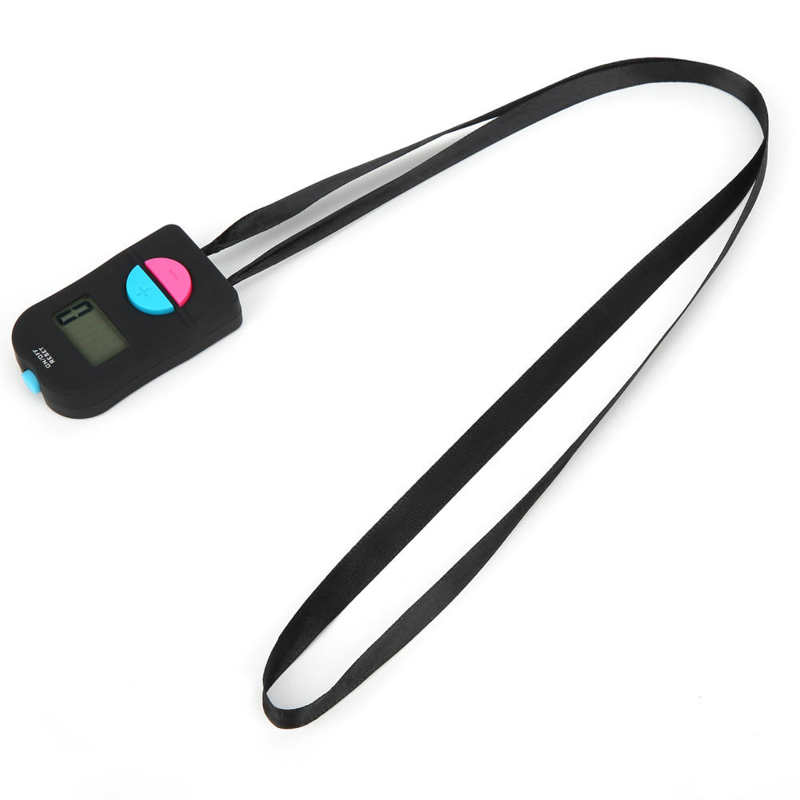 Digital Electronic Counter Electronic Hand Tally Battery Compact WIth Voice Prompt 2.4*1.4 inches /Rope 19.6 inches