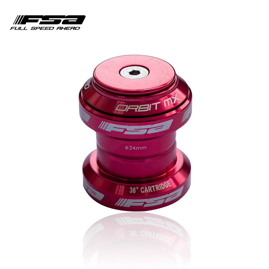 FSA Orbit MX NO.20 Threadless Alloy Road Bike Headset For 34MM Headtube1'' / 1-1/8'' Headtube With Bearings Bicycle Headset