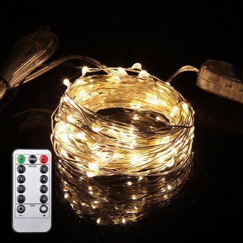 Koper Zilver String light 5 m 50Led 5 v usb Aangedreven Waterdichte Outdoor LED Kerstverlichting voor Kerst Feest Bruiloft decoratie: Warm white