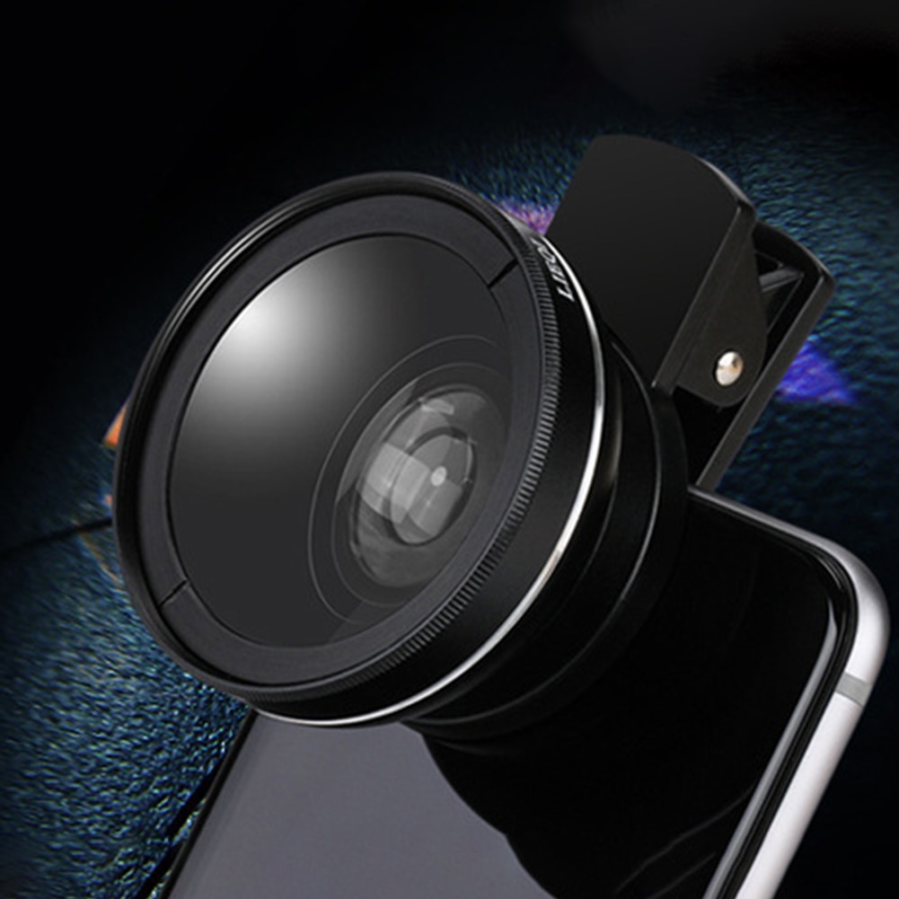 37mm 0.45X 49UV Super Wide Angle Fisheye Lens Mobile Phone Lens Super Macro HD Camera Lens Universal 60% wider field of view