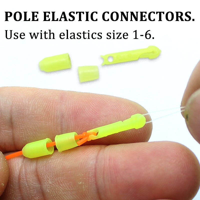 10PCS Pole Elastic Connectors, Size L S Carp Coarse Match Method Feeder Fishing Tackle Tool