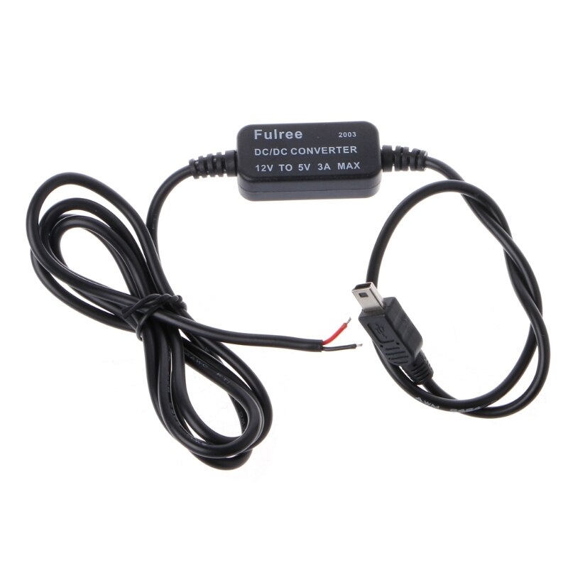 Autolader Mini Usb Output 12V Naar 5V 3A Voeding Converter Voor Pda Dvr Camcorder