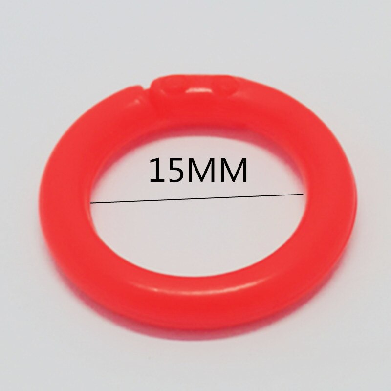Inner diameter 15MM plastic ring binder DIY album circular binder hoop to open office bookbinding supplies album: Red