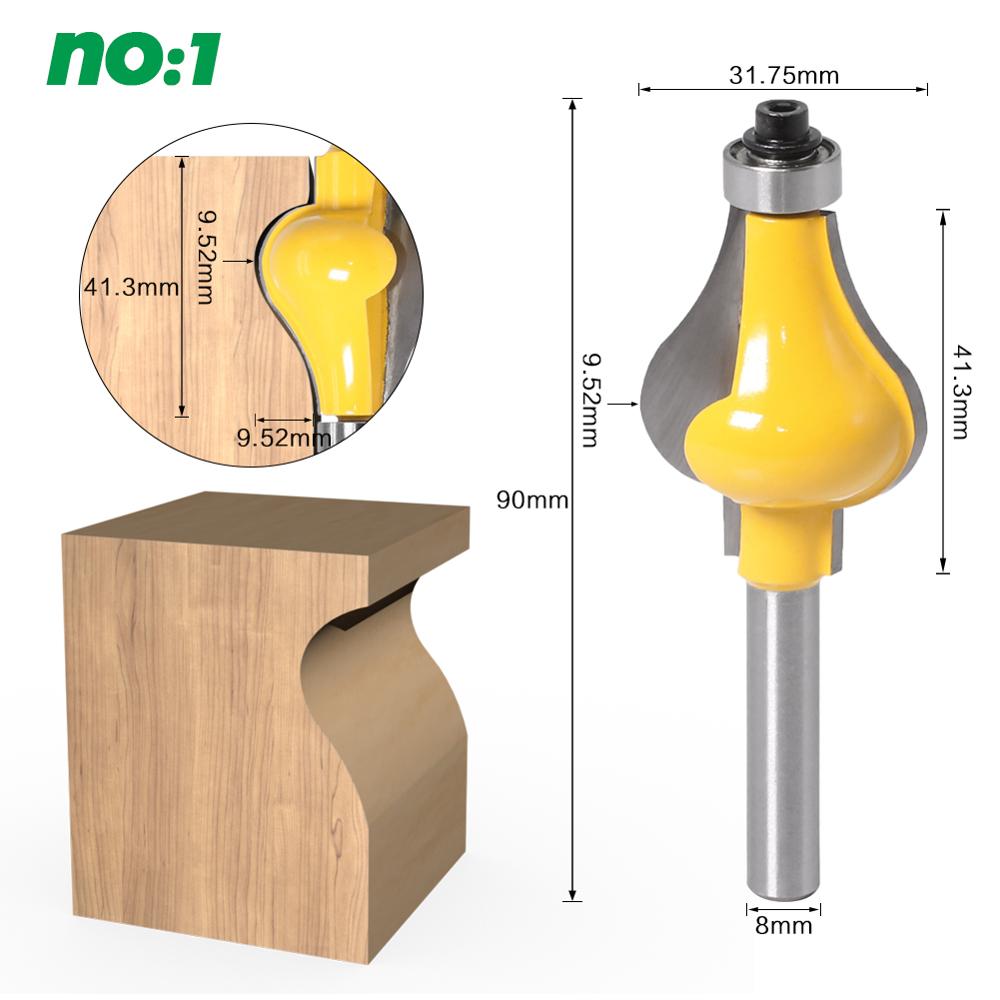 8mm Schacht Armsteun Cutter Houtbewerking Frees Gong Frezen Router Bit Graveermachine Frees Trimmen Cutter: > 32mm