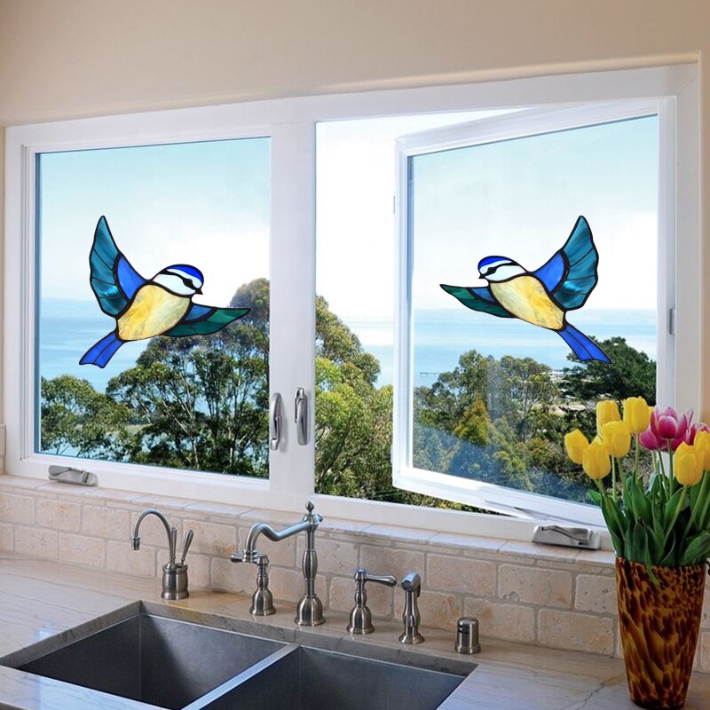 Cartoon Dier Patroon Muurstickers Vogel Behang Indoor Muur Raam Muurschilderingen Sticker Home Decoratie Voor Slaapkamer Woonkamer