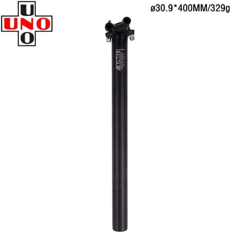 UNO aluminiowa górska droga rowerowa sztyca 25.4/27.2/28.6/30.9/31.6*350/400MM siodełko rowerowe Post Tube akcesoria rowerowe: 30.9x400mm  black