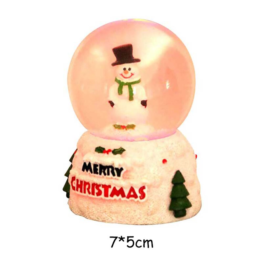 Bola de cristal para decoración del hogar, pilas de botón en miniatura, decoraciones navideñas de , esfera de cristal creativa, 7 5 5cm, artesanía: D