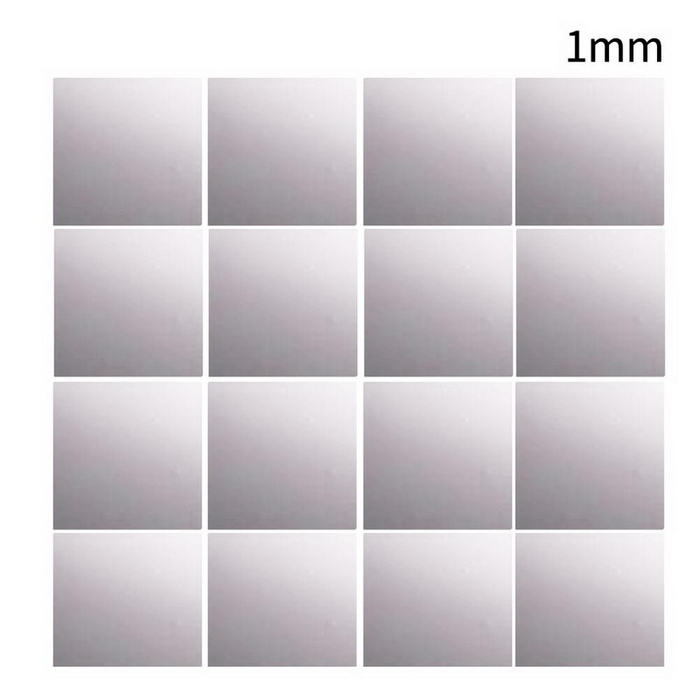 Stickers muraux miroir carré PI6 15x15 cm | Miroir carré auto-adhésif, décoration de la maison, du salon, de la chambre à coucher et du couloir