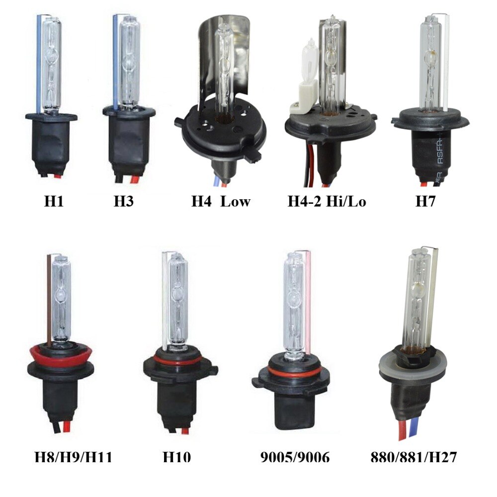 Safego DC 55W coche Kit de Xenón HID H4 H1 H3 H7 H8 H10 H11 H27 HB3 HB4 H13 9005, 9006 2 Hid Xenon bombillas de faros + 2 lastre Delgado