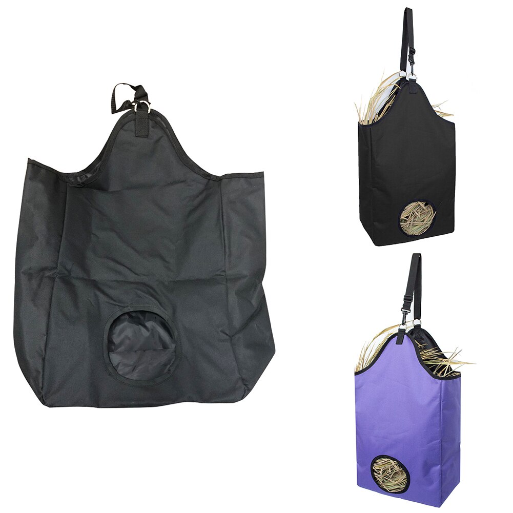 Cattle Waste Reduce Lightweight Portable Horse Feeding Hay Bag Wear Resistant Practical Outdoor Farm Round Hole Storage