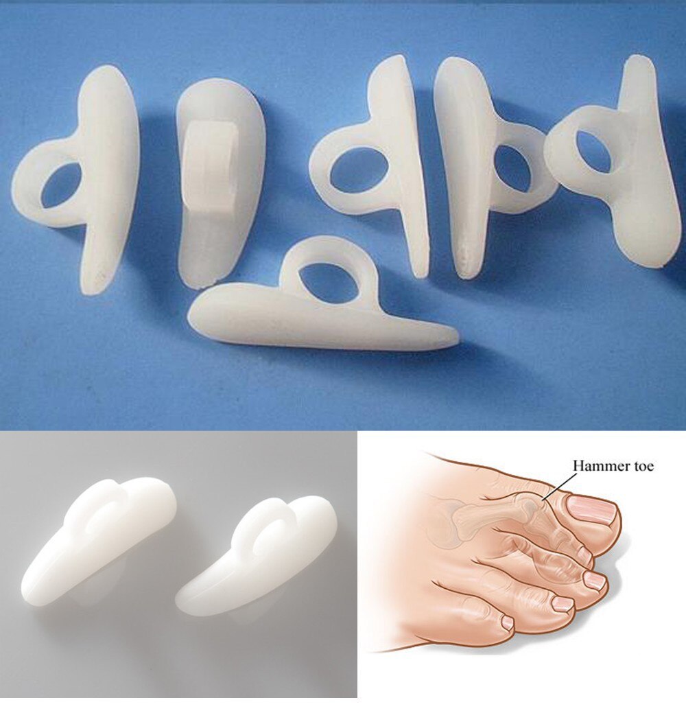 1Pair Unisex Hammer Silicone Toe Protection Bone Toe Ectropion Corrector Health Care Product File For Feet Valgus Adjuster -15