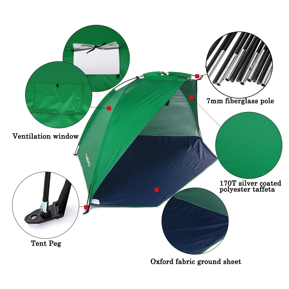 Tomshoo barraca camping strandtelt udendørs sport parasol telt til fiskeri picnic strand park anti-myg namiot telte