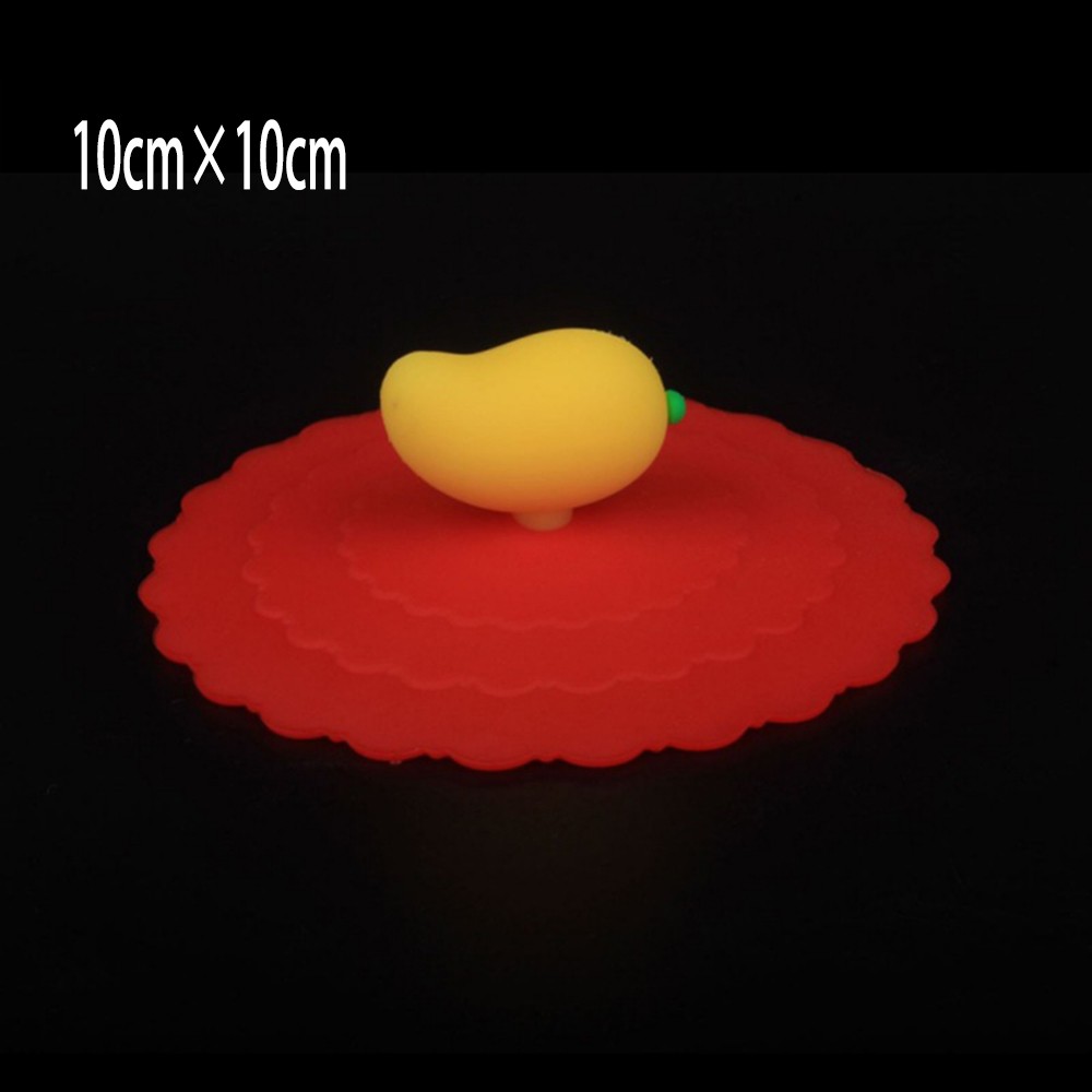 1Pc Silicone Anti-Stofafzuiging Mok Cup Cover Cartoon Fruit Thee Koffie Deksel Cap Verjaardagsfeestje Keuken eetkamer Decoratie: 10
