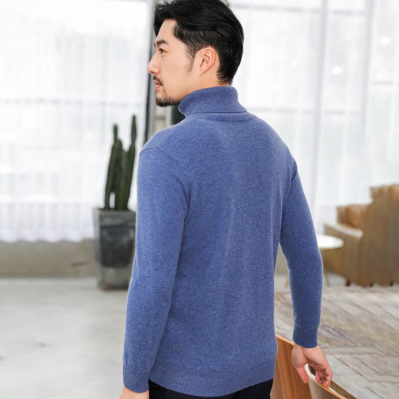 Lhzsyy Herfst Winter Hoge-Revers Mannen Pure – Grandado