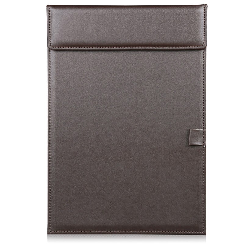 A4 A5 A6 Paper File Folder PU Leather Document Clipboard for Meeting Report Magnetic Drawing & Writing Pad Menu Clip Board: A022 brown