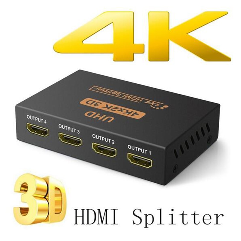 4K Hdmi Splitter Full Hd 1080 P Video Hdmi Switch Switcher 1X2 1X4 Dual Display voor Hdtv Dvd PS3 Xbox Capture Card Nintendoswitch