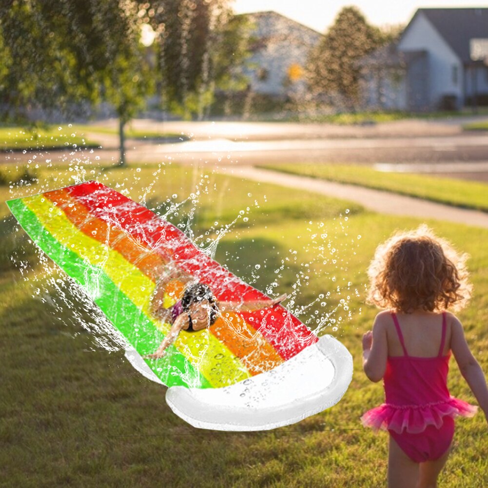 Water Slide Thick Durable Racing Slip Slide Mat Inflatable Spray Water Toy For Kids Adults Parent-child Interaction Outdoor Game